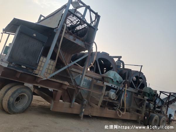 

全新移动洗砂机带发电机组四排水轮2040脱水筛即用