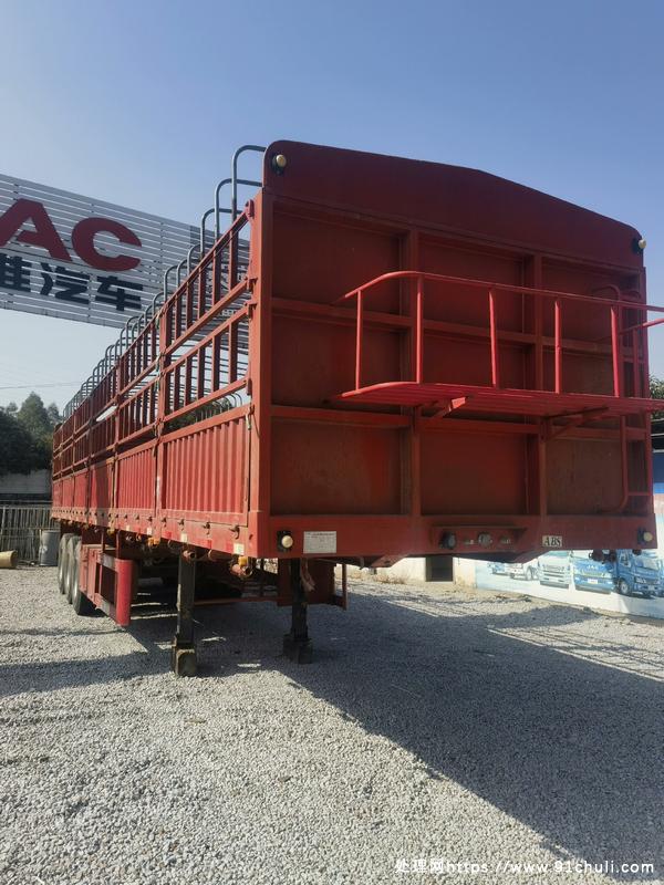 

钢板桥仓栏半挂车13米平板1.6米高栏4片10片贺州八步