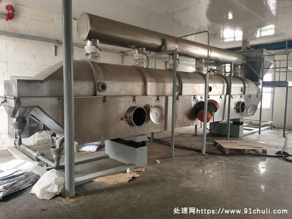 

全不锈钢流化床干燥机0.9×9米全套设备出售