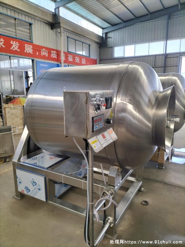 

环保停产低价出售800升真空滚揉机