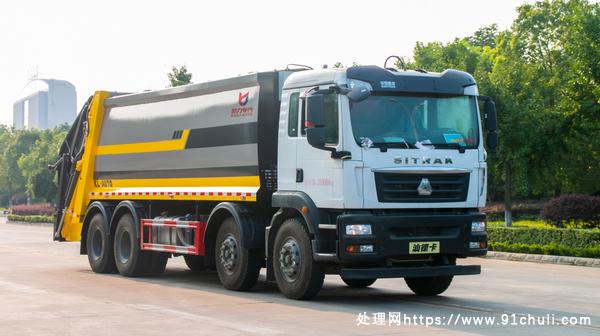 

重汽汕德卡双联泵压缩垃圾车25方