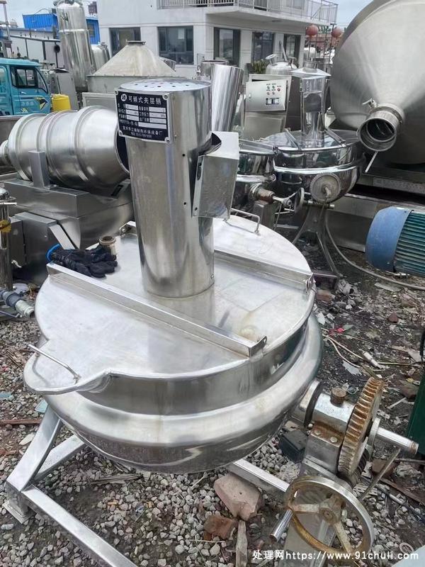 

200升可倾斜式夹层锅搅拌卤味食品加工新旧结合