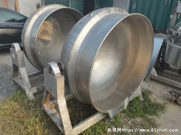 

304不锈钢夹层锅600升蒸汽加热直径1.2米