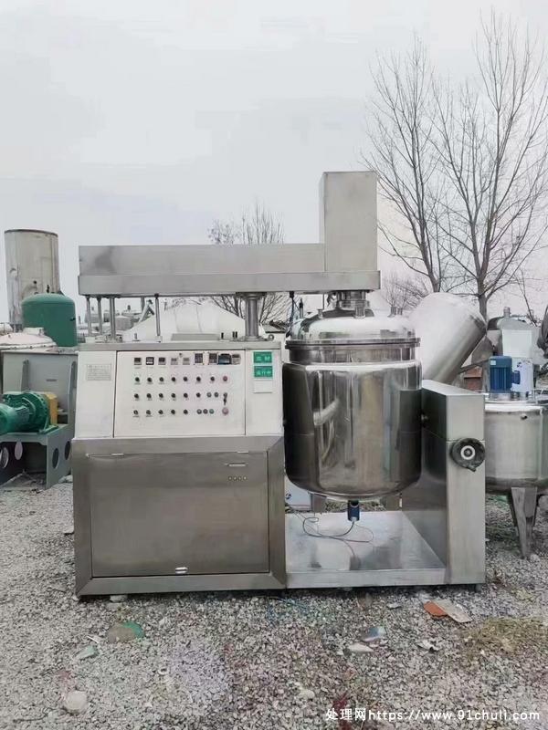 

真空乳化机500L+水锅油锅全套，电汽两用，20年成色新