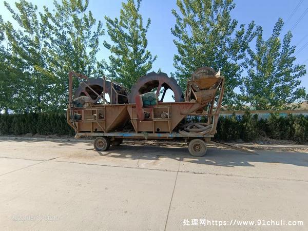 

大型洗沙机双水洗轮上料斗有轴滚筛直接使用15吨
